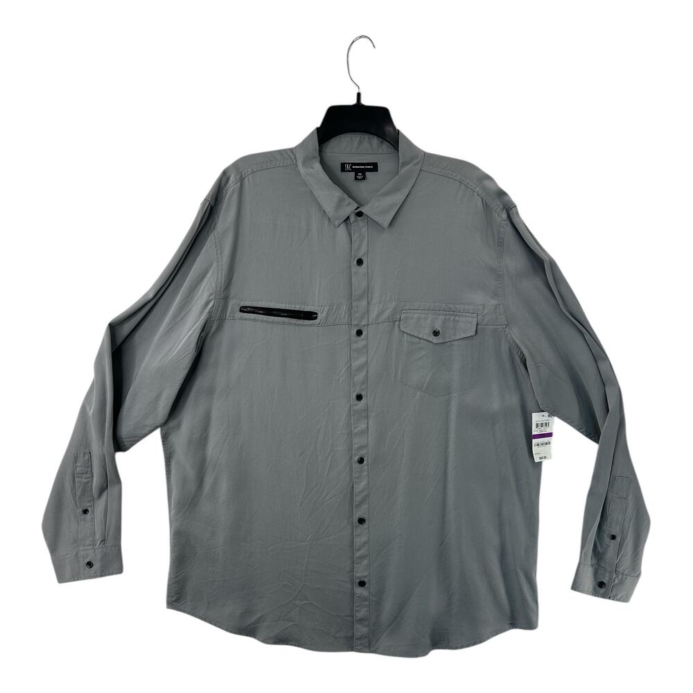 INC International Concepts Men's Lyocell Shirt Grey 2XL